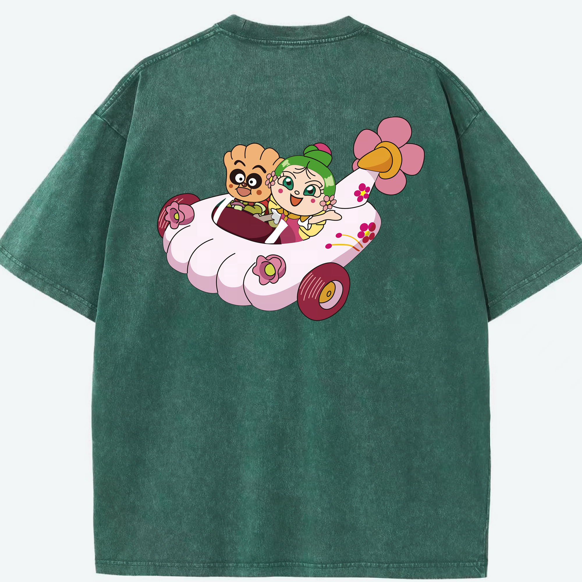 （画像用） アンパンマン Anpanman 綿100% ヴィンテージ風 半袖Tシャツ（背面プリント）